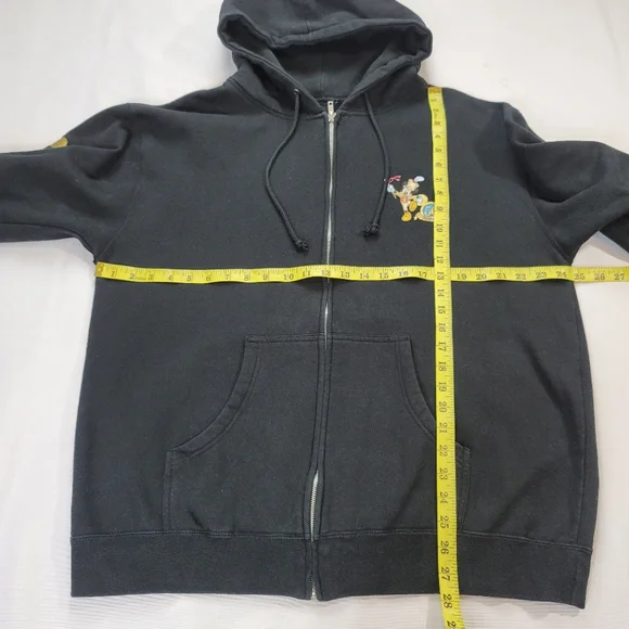 Disneyland Zip Up Hoodie Mens XL 50th Anniversary Jacket Black Mickey Mouse - Picture 5 of 9